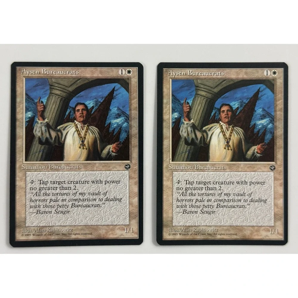 Magic The Gathering Trading Card Kids OS White Aysen Bureaucrats Homelands